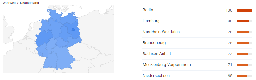 Schufa Nachfrage nach Bundesländern